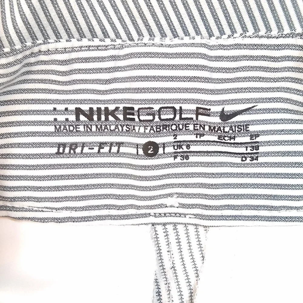 Nike Golf high waist Gray Striped Bermuda LIKE NEW